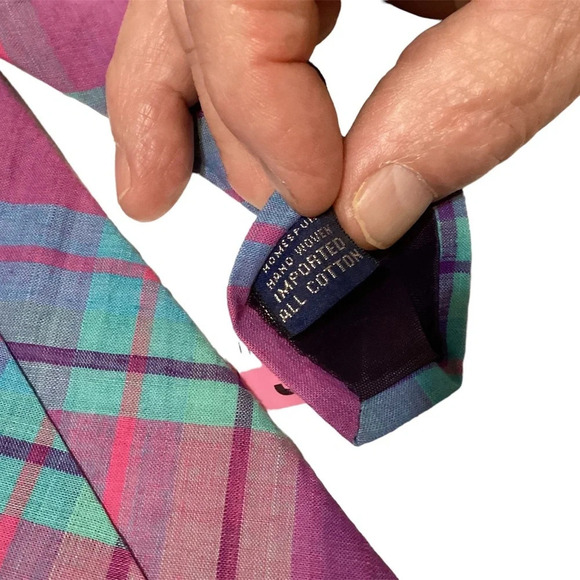 Jacob’s Robert’s LTD turquoise madras plaid vintage classic preppy acade… - Picture 2 of 3